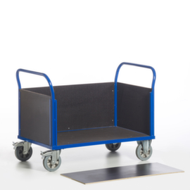 Rollcart Wagen met vier wanden met anti-slip laadvlak, draagvermogen 1200 kg, laadvlak lengte x breedte 1600 x 770 mm