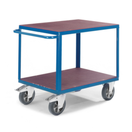 Rollcart Tafelwagen met slipvaste etages 1000x700 mm, draagvermogen 1200 kg, 2 etages