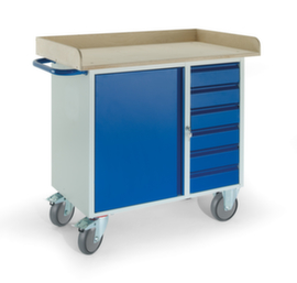 Rollcart Tafel- en kastwagen met kast en laden