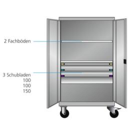 Thurmetall Mobiele kast met openslaande deuren, breedte 1005 mm