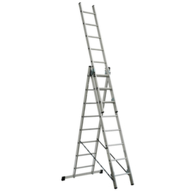 Driedelige multifunctionele telescoopladder, 3 x 8 sporten met antislipprofiel