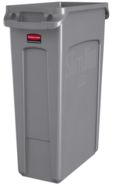 Rubbermaid Afvalverzamelbak Slim Jim® met ventilatiekanalen, 87 l, grijs