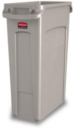 Rubbermaid Afvalverzamelbak Slim Jim® met ventilatiekanalen, 87 l, beige