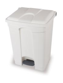 Pedaalemmer, 30 l, wit, deksel wit