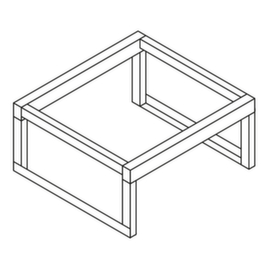 Vatenbok voor container voor gevaarlijke stoffen, 1 x 60/200 liter vat