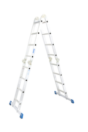 Krause Vierdelige multifunctionele vouwladder STABILO® Professional, 4 x 4 sporten met profiel