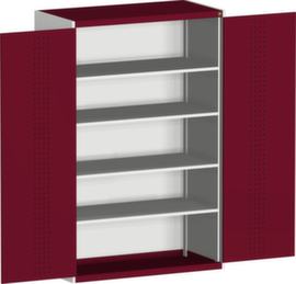 bott Systeemkast cubio met geperforeerde paneeldeuren, 2 lade(n)