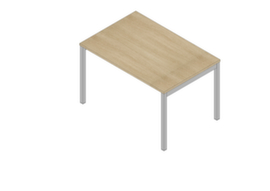 Quadrifoglio Bureau Practika met 4-voetonderstel, breedte x diepte 1200 x 800 mm, plaat eiken