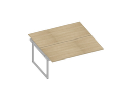 Quadrifoglio Aanbouwtafel Practika voor benchtafel met sledeframe, breedte x diepte 1600 x 1600 mm, plaat eiken