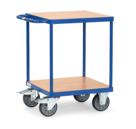 fetra Zware tafelwagen met naadloos platform 600x600 mm, draagvermogen 500 kg, 2 etages