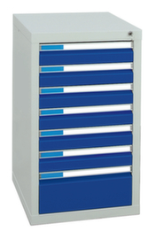 stumpf Ladekast ES 510, 7 lade(n), RAL7035 lichtgrijs/RAL5010 gentiaanblauw