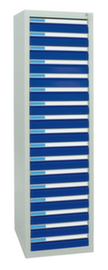 stumpf Ladekast ES 510, 17 lade(n), RAL7035 lichtgrijs/RAL5010 gentiaanblauw