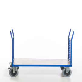 Rollcart Dubbele kopwandwagen van gaasmateriaal, draagvermogen 500 kg, laadvlak lengte x breedte 1200 x 800 mm