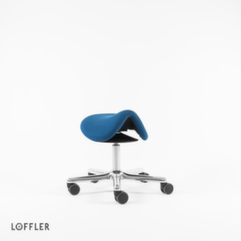 Löffler Zadelkruk Sedlo met hoogteverstelling, zitting blauw, rollen