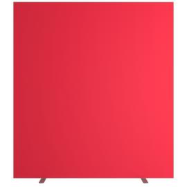 Paperflow Scheidingswand met tweezijdige stoffen bekleding, hoogte x breedte 1740 x 1600 mm, wand rood