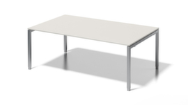 Bisley In hoogte verstelbare vergadertafel/directiebureau Cito, breedte x diepte 2000 x 1200 mm, plaat grijswit