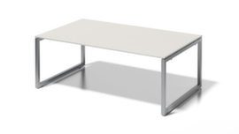 Bisley Vergadertafel en directiebureau Cito met sledeframe, breedte x diepte 2000 x 1200 mm, plaat grijswit