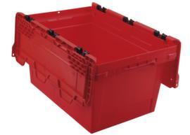 Allit Herbruikbare euronorm-bak ProfiPlus CrocoLid 40/32, rood, lengte x breedte 600 x 400 mm, krokodildeksel