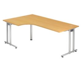 Hoekbureau Terra Nova met C-voetonderstel, breedte x diepte 2000 x 800 mm, plaat beuken