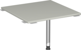 Gera Hoekig koppelelement voor bureau Milano 90° voor 4-voetonderstel, breedte x diepte 800 x 800 mm, plaat lichtgrijs