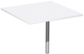 Gera Hoekig koppelelement voor bureau Milano 90° voor 4-voetonderstel, breedte x diepte 800 x 800 mm, plaat wit