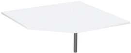 Gera Hoekig koppelelement voor bureau Milano 90° voor 4-voetonderstel, breedte x diepte 1230 x 1230 mm, plaat wit