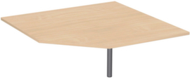 Gera Hoekig koppelelement voor bureau Pro 90° voor C-voetonderstel, breedte x diepte 1225 x 1225 mm, plaat beuken