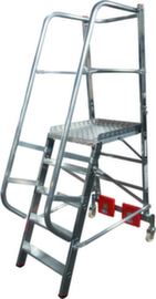 Krause Verrijdbare platformladder STABILO® Professional Vario kompakt, 5 trede(n) met traanplaatprofiel