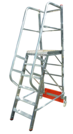 Krause Verrijdbare platformladder STABILO® Professional Vario kompakt, 6 trede(n) met traanplaatprofiel