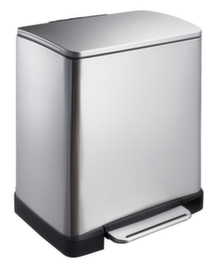 RVS pedaalemmer EKO E-Cube met extra breed pedaal, 20 l