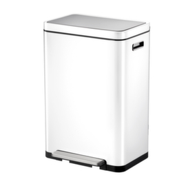 Antibacteriële RVS pedaalemmer EKO X-Cube, 45 l, mat wit