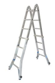 Krause Vierdelige multifunctionele telescoopladder STABILO® Professional, 4 x 4 sporten met profiel