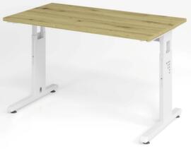 Smal bureau Mini-Office O-Serie met C-voetonderstel