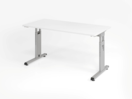 Smal bureau Mini-Office O-Serie met C-voetonderstel