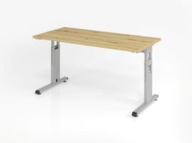 Smal bureau Mini-Office O-Serie met C-voetonderstel