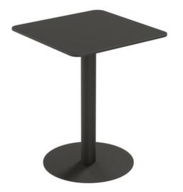 Paperflow Weerbestendige outdoor-tafel Cross, breedte x diepte 600 x 600 mm, plaat zwart