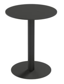 Paperflow Weerbestendige outdoor-tafel Cross, Ø 600 mm, plaat zwart