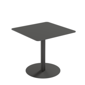 Paperflow Weerbestendige outdoor-tafel Cross, breedte x diepte 800 x 800 mm, plaat zwart