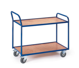 Rollcart Tafelwagen met randen 790x490 mm, draagvermogen 250 kg, 2 etages