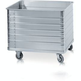 ZARGES Bakwagen W 170 van aluminium met 4 massieve wanden, laadvlak 1000 x 640 mm, inhoud 415 l