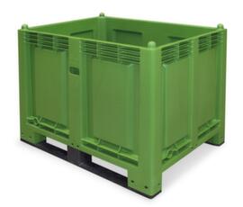 Grote container, inhoud 550 l, groen, 2 sleden