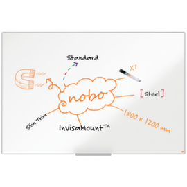 nobo Whiteboard Impression Pro, hoogte x breedte 1200 x 1800 mm