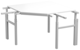 Treston Koppelelement voor bureau voor montagetafel met legbord, breedte x diepte 1100 x 700 mm, plaat RAL7035 lichtgrijs