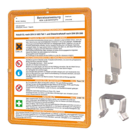 frame SafetyMarking® voor bedieningsinstructies, kunststof