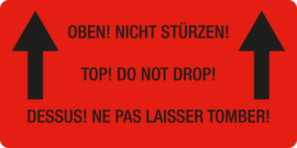 EICHNER Waarschuwingsetiketten "Oben! Nicht stürzen!"