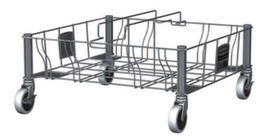 Rubbermaid trolley Slim Jim® voor 2 verzamelaars van recyclebaar materiaal, voor 60 - 87 l bak, RVS