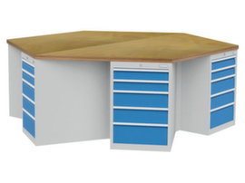 Bedrunka + Hirth groepswerkbank met multiplexplaat