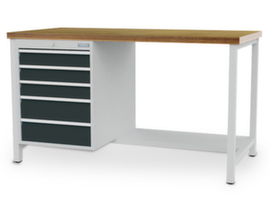 Bedrunka + Hirth werkbank met multiplex plaat