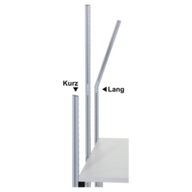 Opbouwstijl lang recht voor modulaire paktafel System Flex