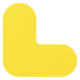 Gele duurzame vloermarkering 'hoek'